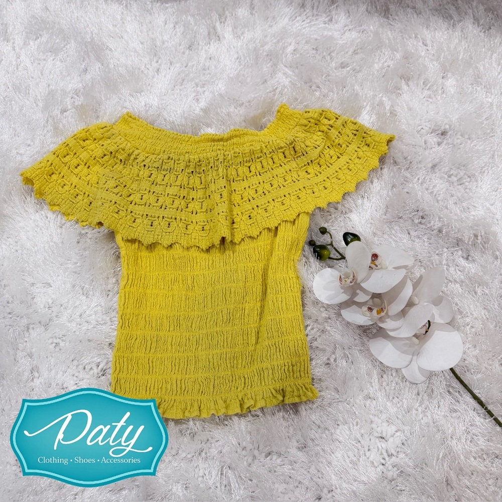 Daty Strapless Yellow Dress